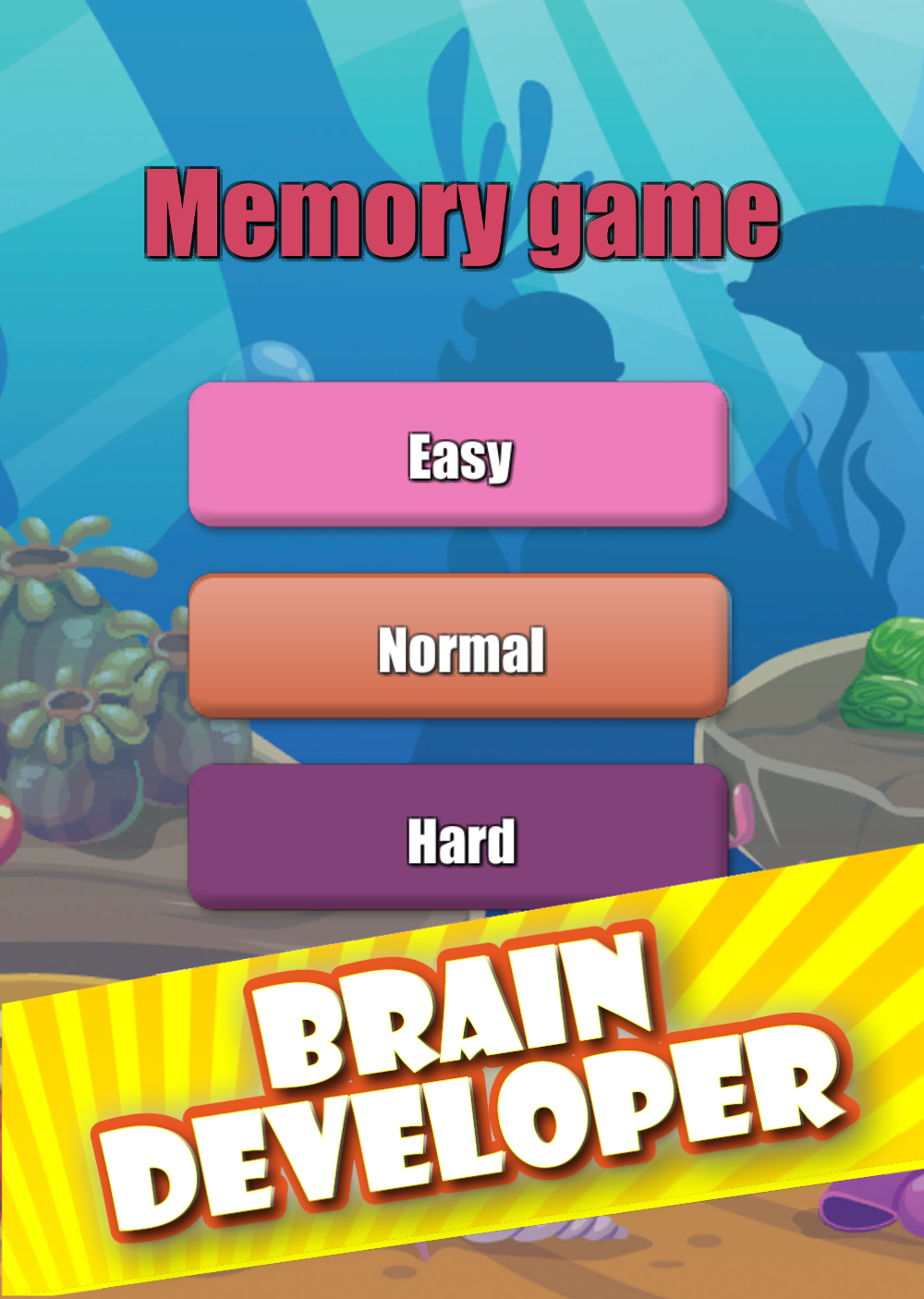 Memory game - Ocean fish Game Screenshot