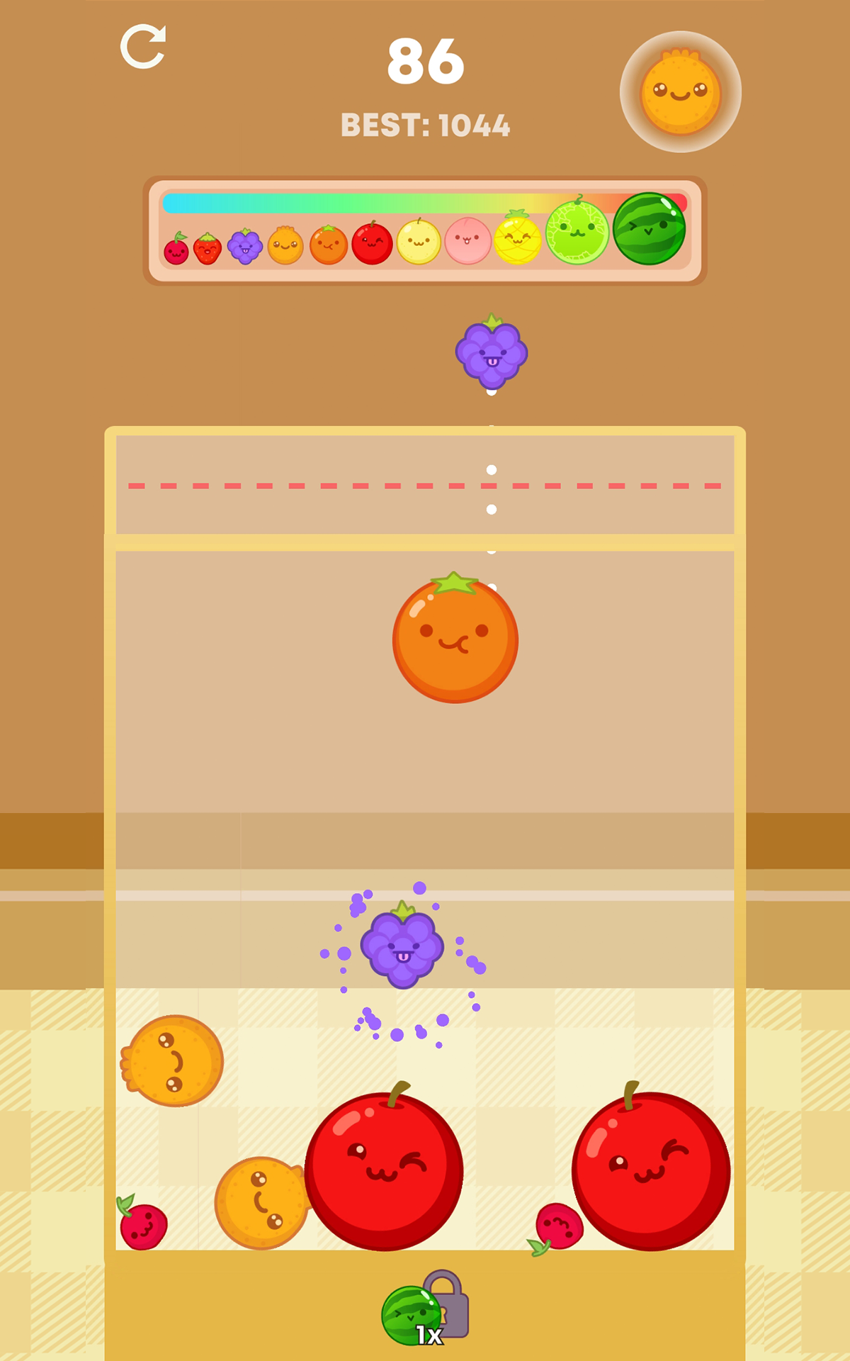 Suika Watermelon Merge Game Screenshot