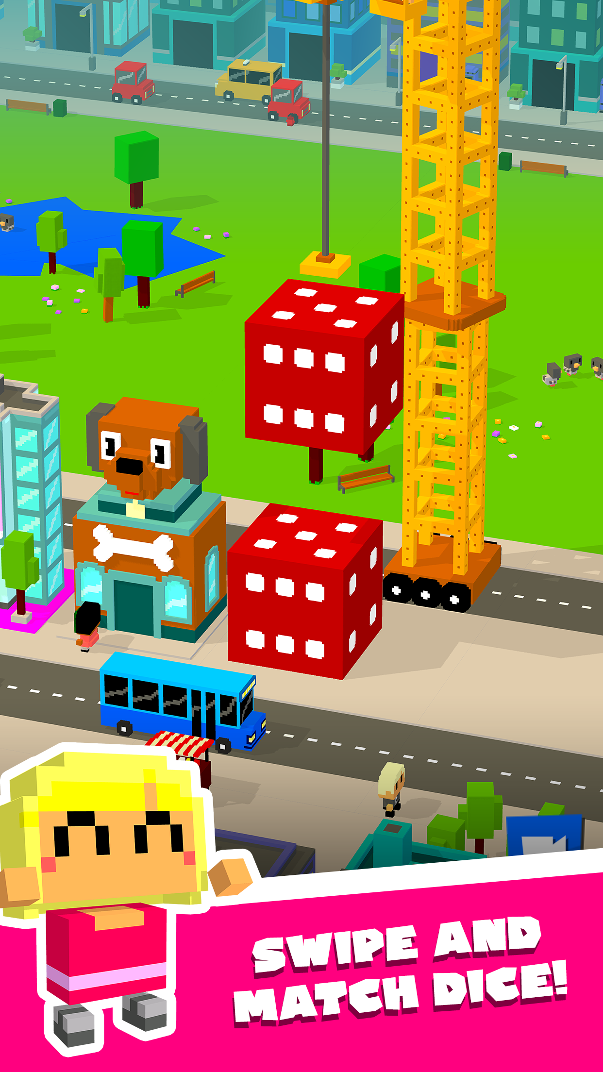 JiPPO Street – Match Dice, Build a City 🎲🏗️ Game Screenshot