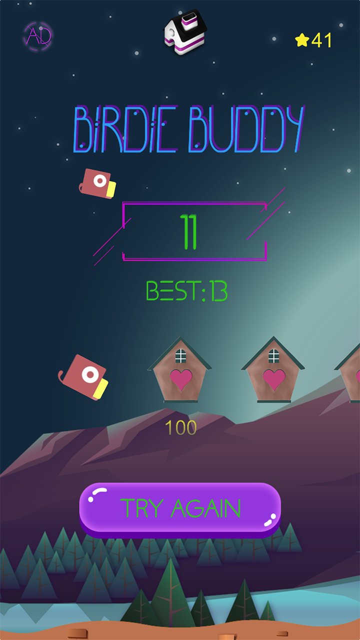 小鸟带我飞 - Flappy Buddy Game Screenshot