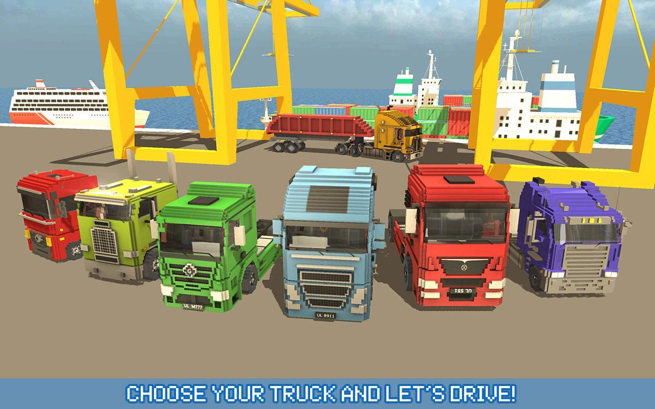 Screenshot 1 of Blocky Truck Transporte Urbano 2.6