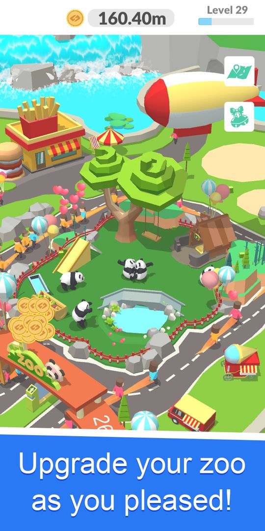 Screenshot of zoo tycoon idle