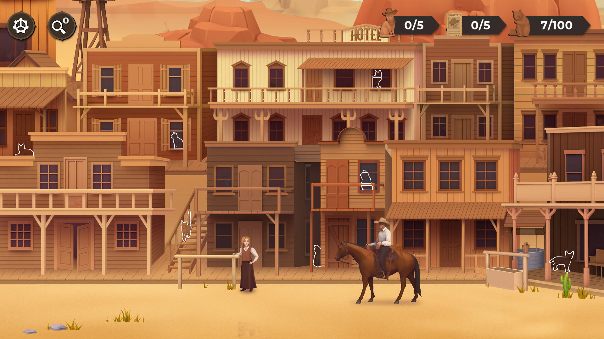 Cat Search In The Wild West screenshot game