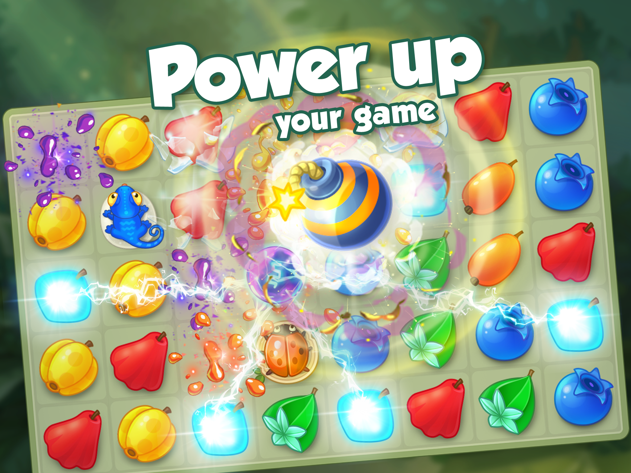Bloomberry match-3 story. Merg Game Screenshot