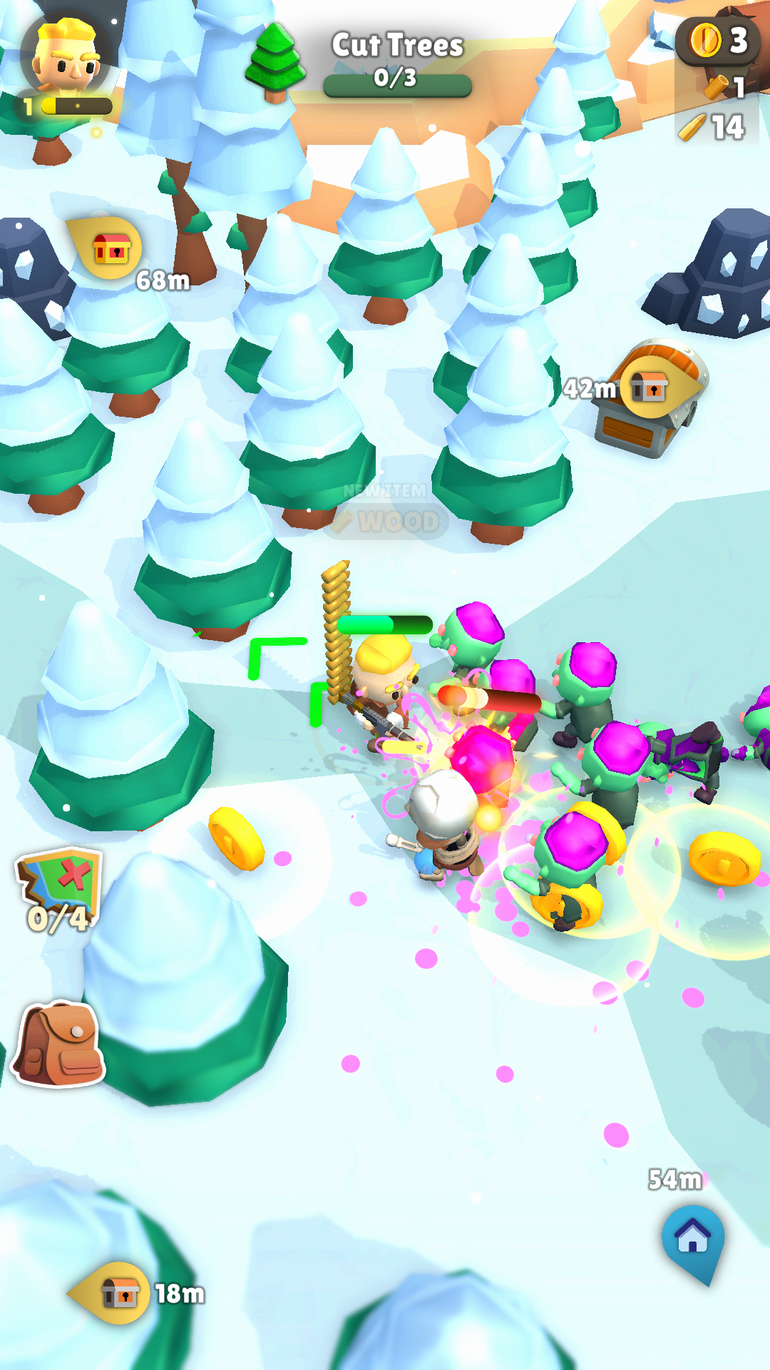 Snow Survivor ゲームのスクリーンショット