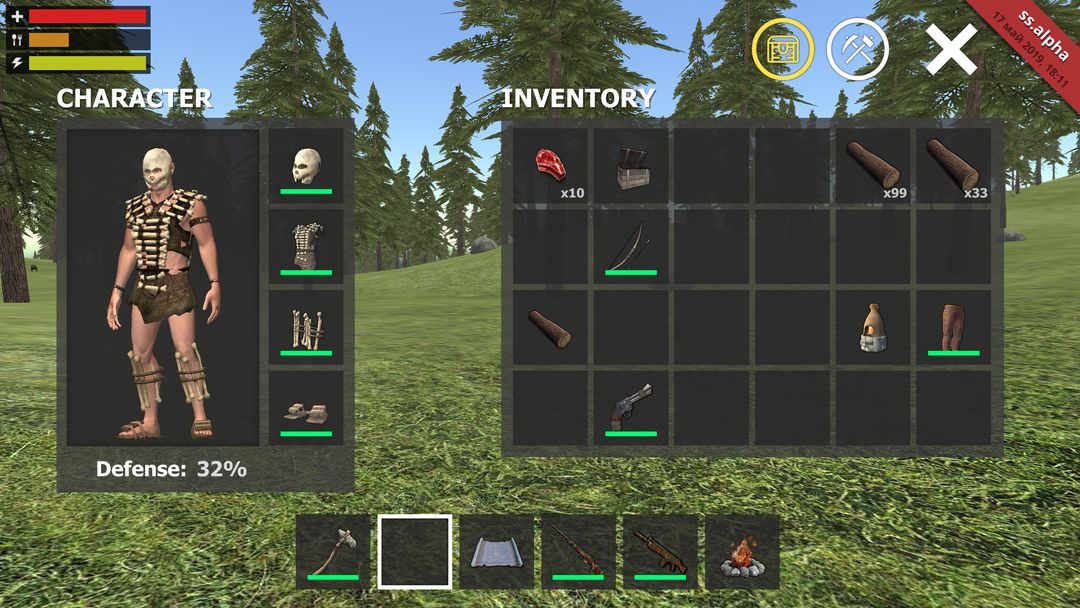 Screenshot of Survival Simulator