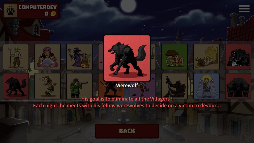 Screenshot of Werewolves Online