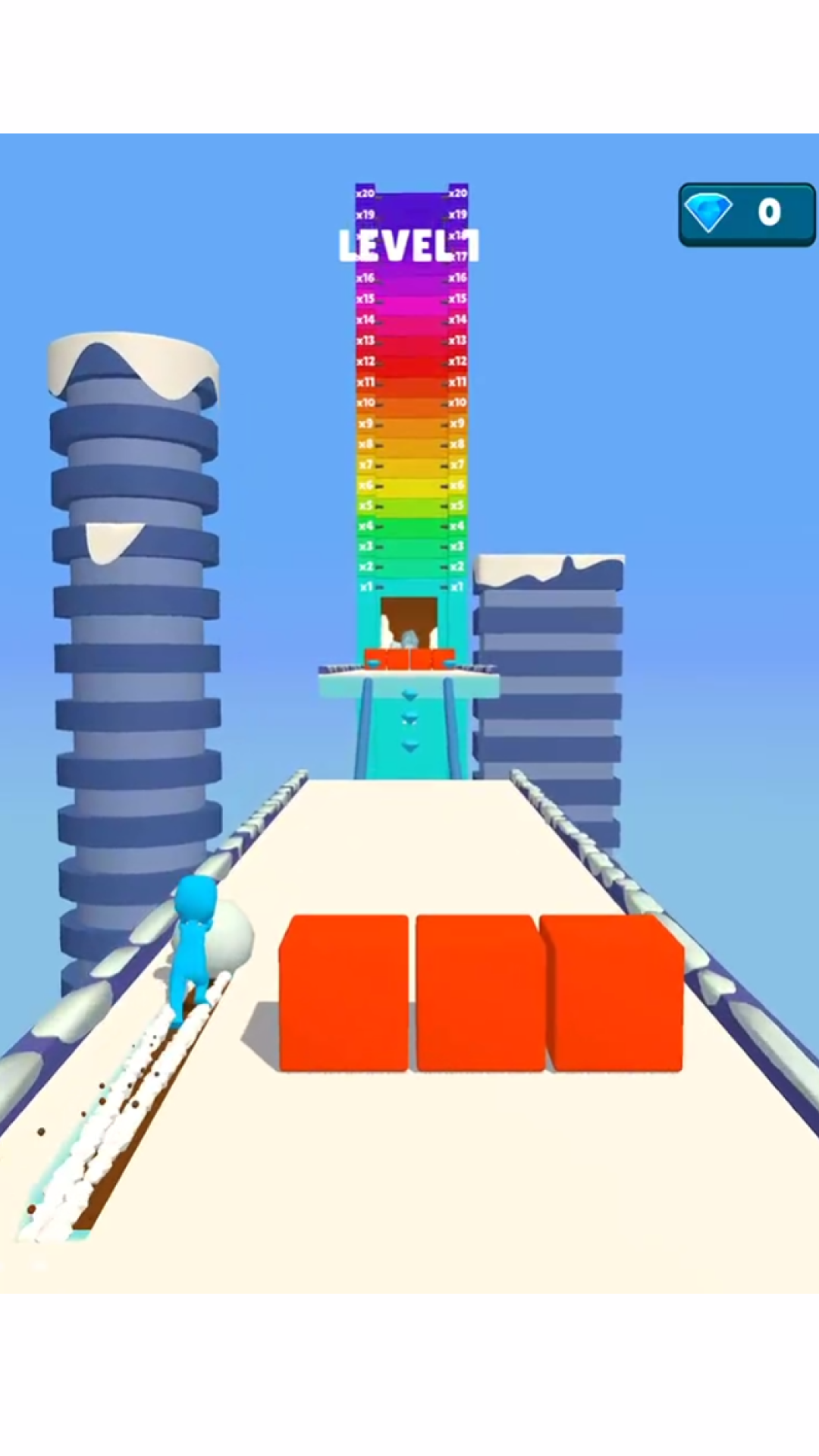 Snowman and snowball master Game Screenshot