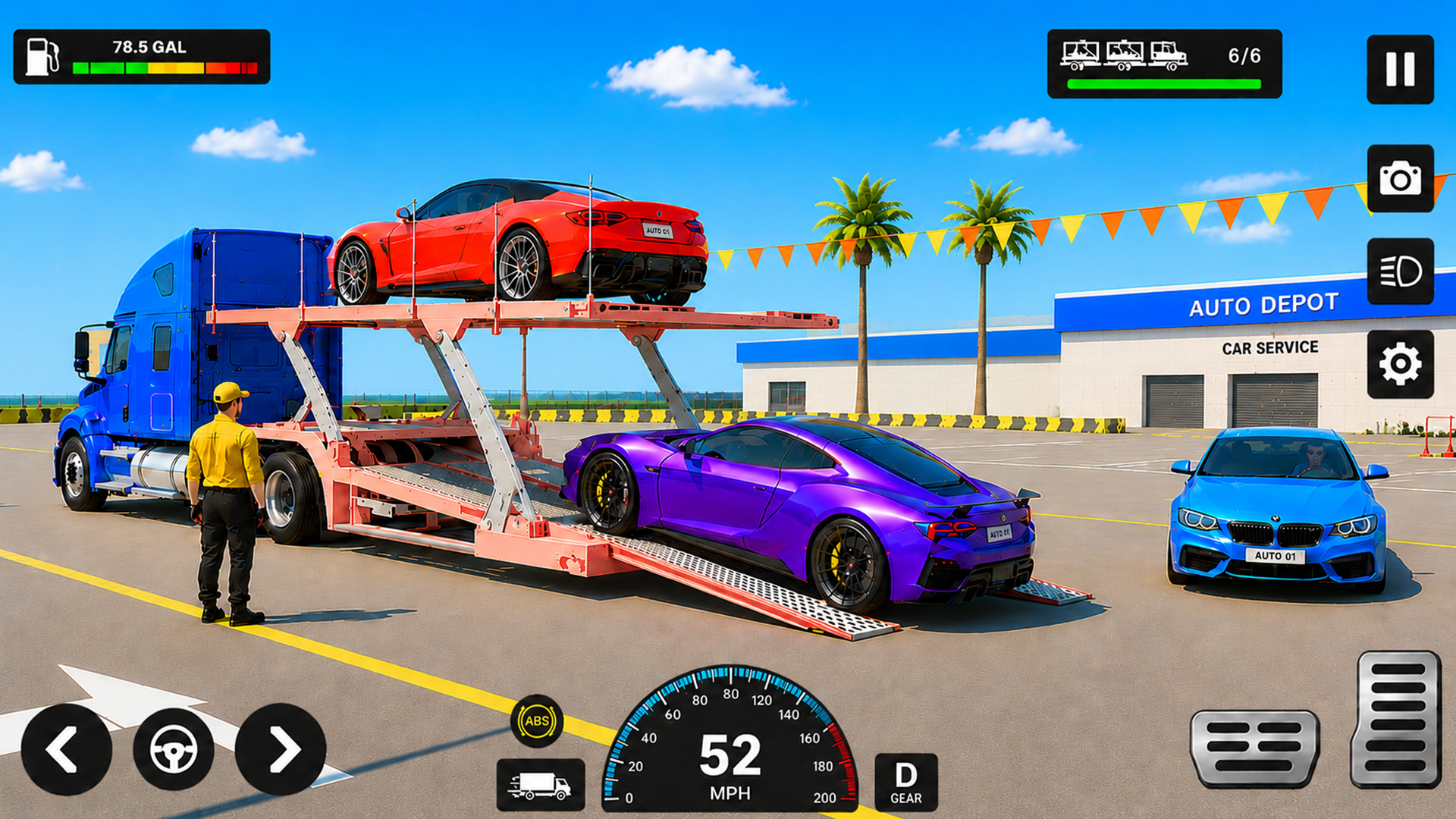 US Real Car Transporter Truck Game Screenshot