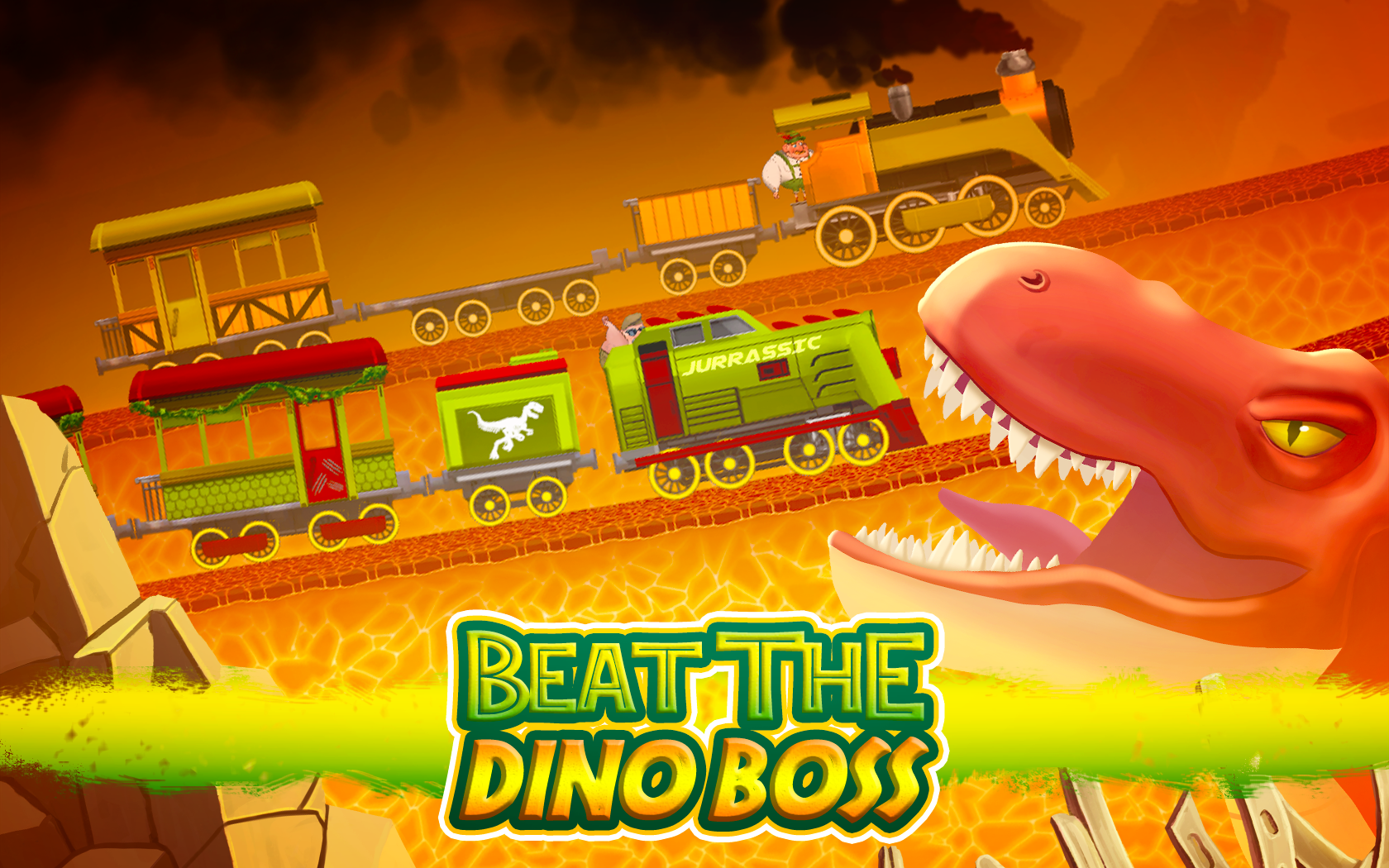 Fun Kids Train 2: Dinosaur Park Race 게임 스크린 샷
