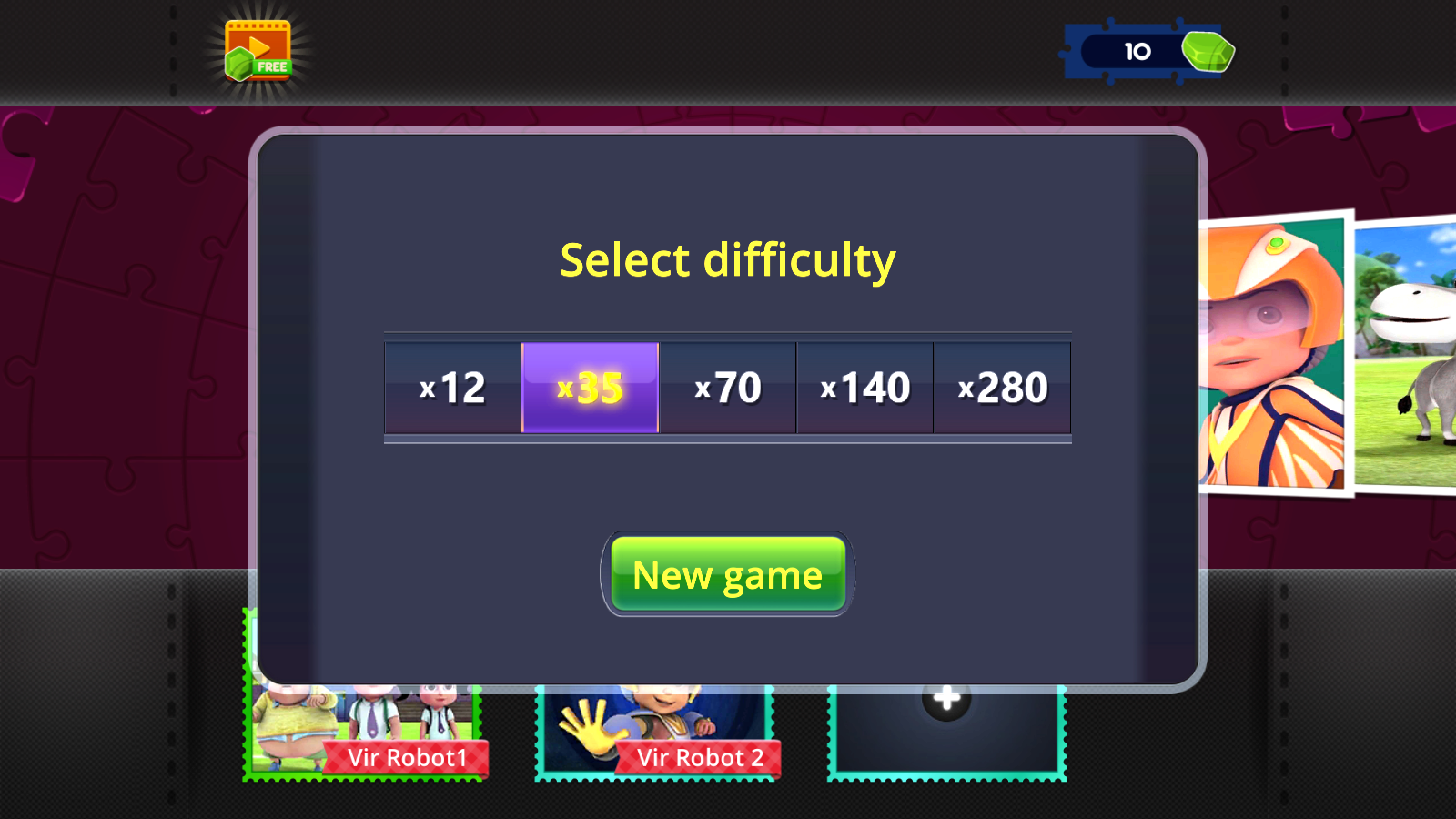 Jigsaw  Vir Puzzle Robot Boy Game Screenshot