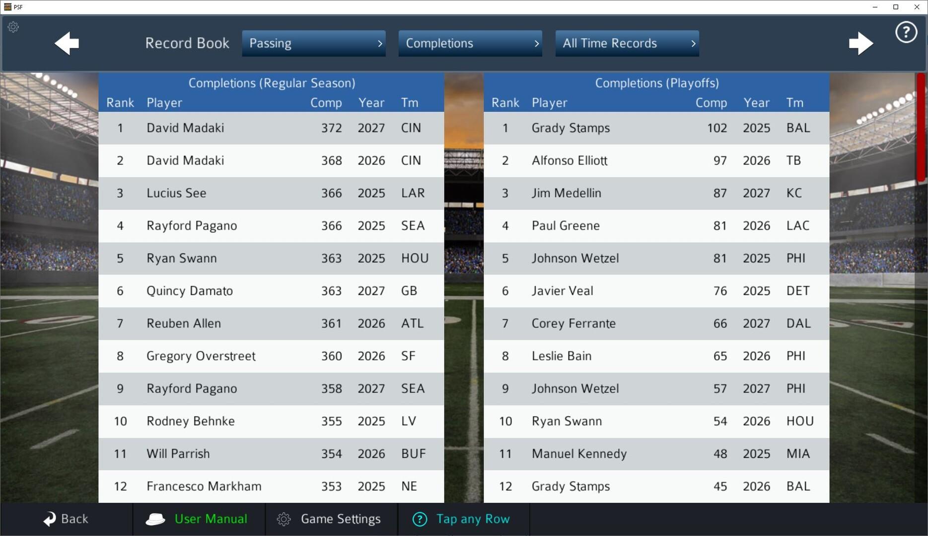 Pro Strategy Football 2026 Game Screenshot