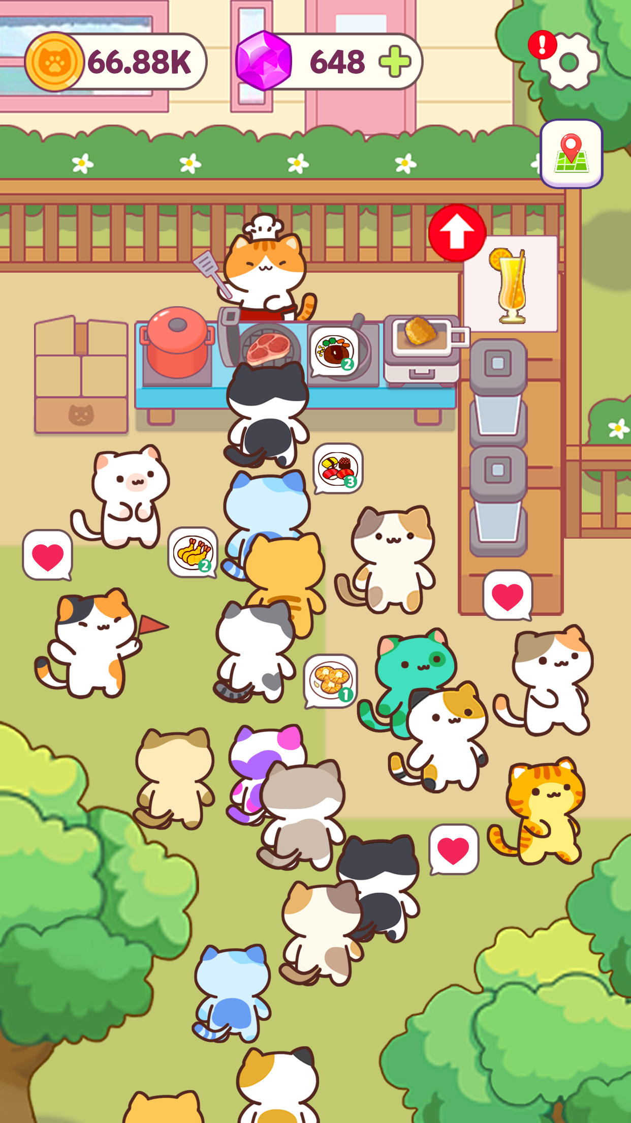 Screenshot of Cat Cooking Bar - Food game