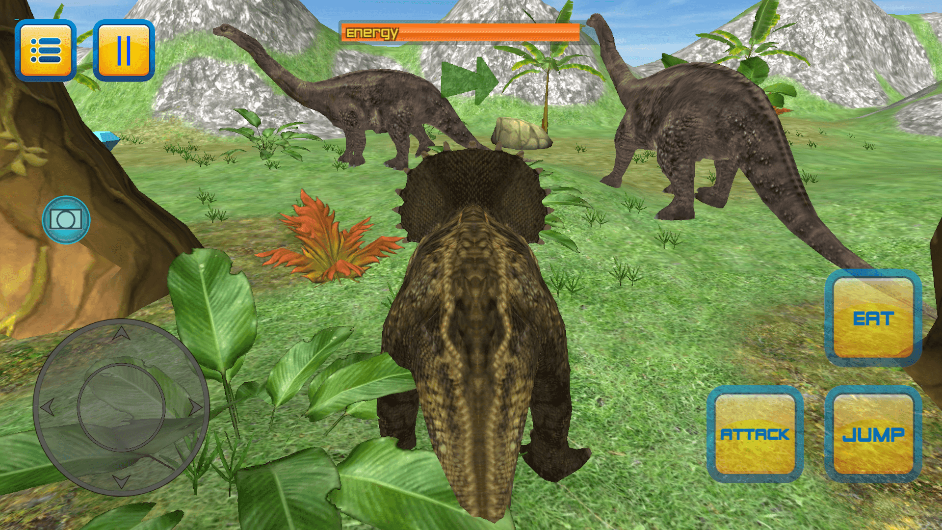 Triceratops Jurassic Mission Game Screenshot