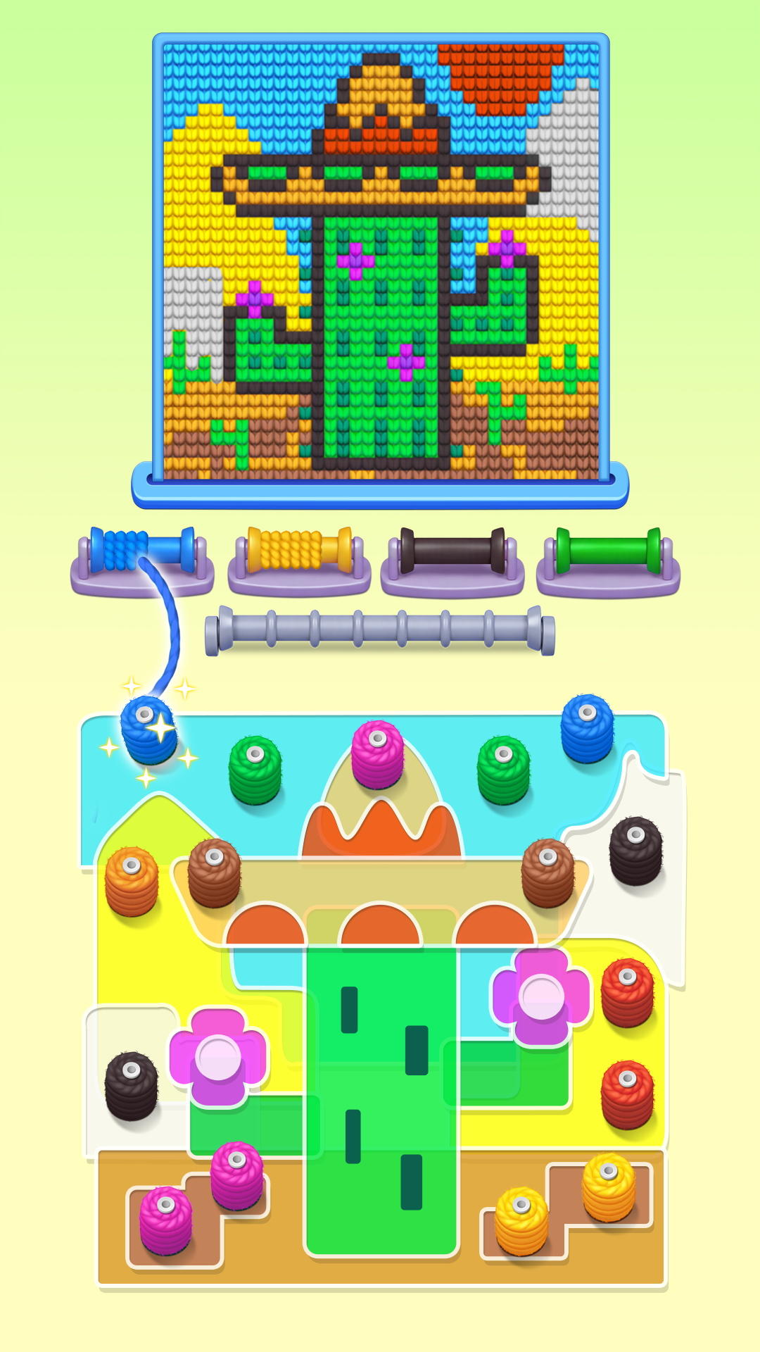 Color Wool Screw Game Screenshot