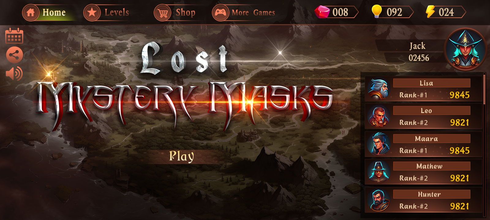 Cuplikan Layar Game PG Escape : 100 Mask Escape