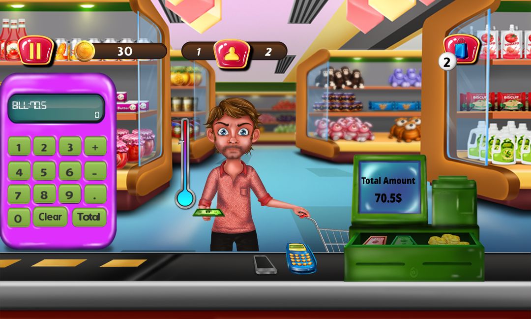 Supermarket Cashier Kids Games 게임 스크린 샷
