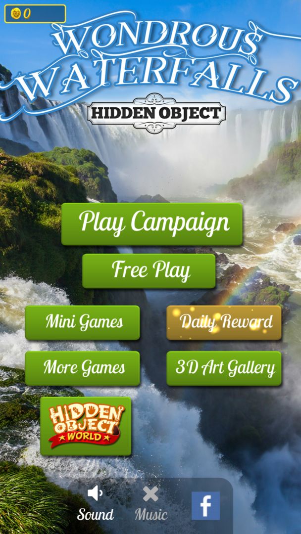 Hidden Object - Wondrous Waterfalls 🌊 screenshot game