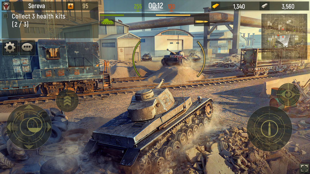 그랜드 탱크: 온라인 탱크 경기장 게임 스크린 샷