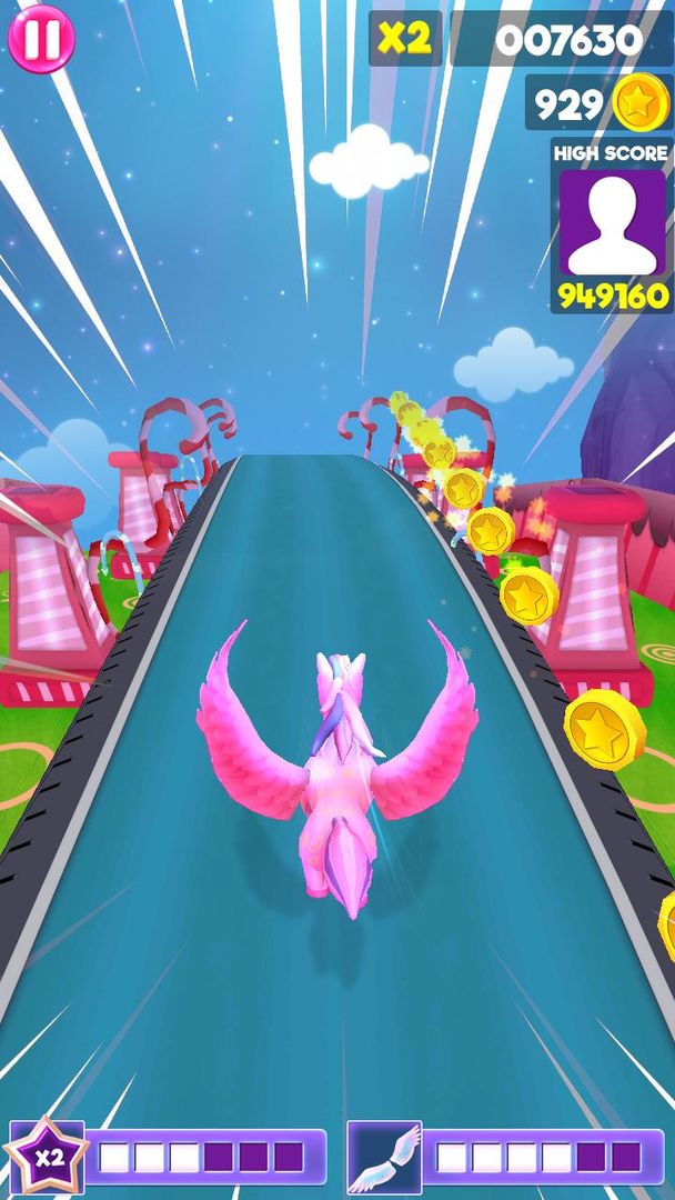 Unicorn Running Game - Fun Run ภาพหน้าจอเกม