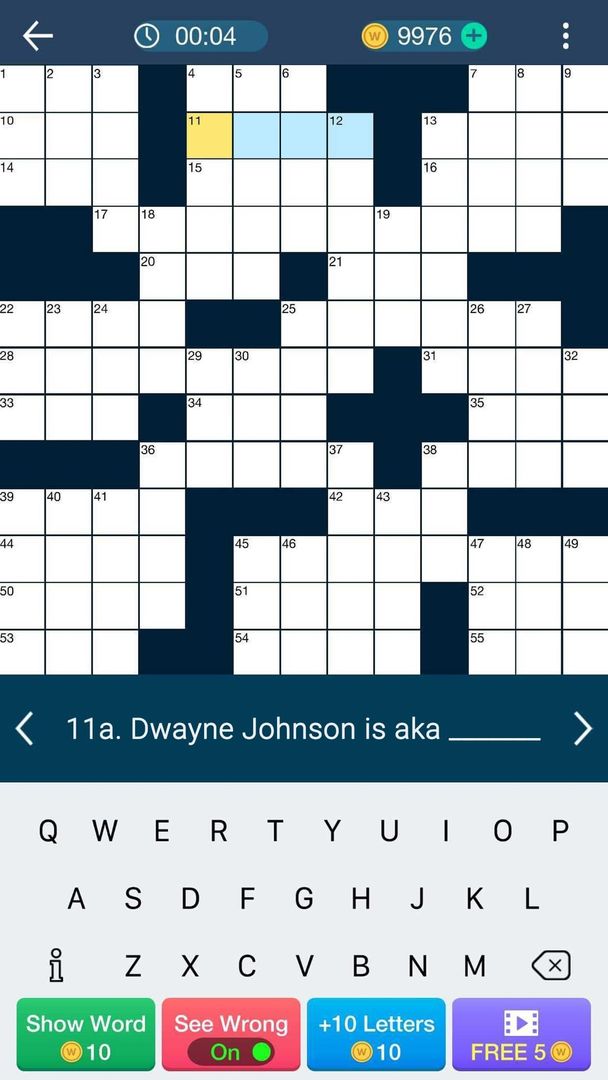 Daily Themed Crossword Puzzles screenshot game
