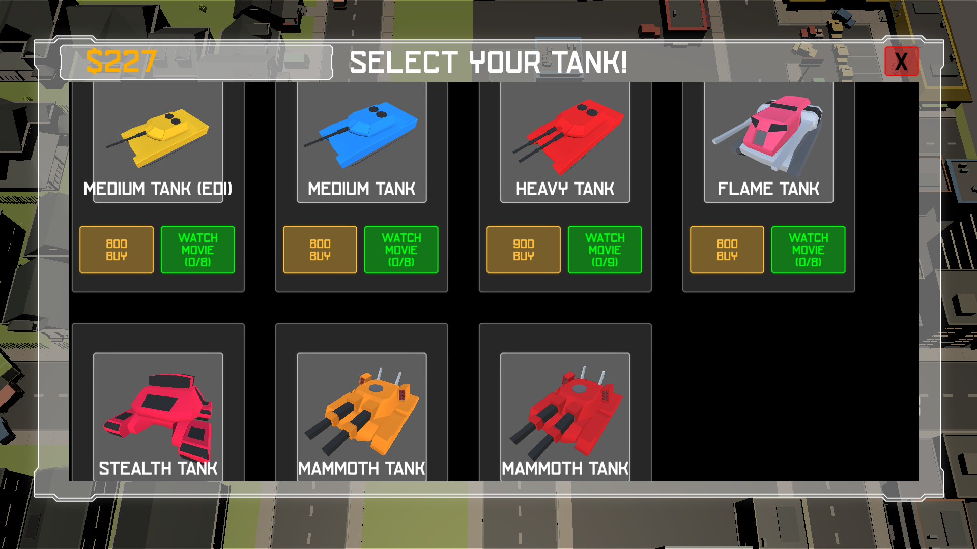 Cuplikan Layar Game Mobile Tanks