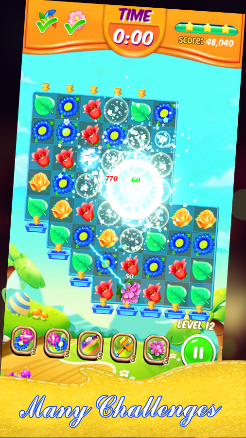 Flowers Legend Match 3 - Blossom Garden Classic 遊戲截圖