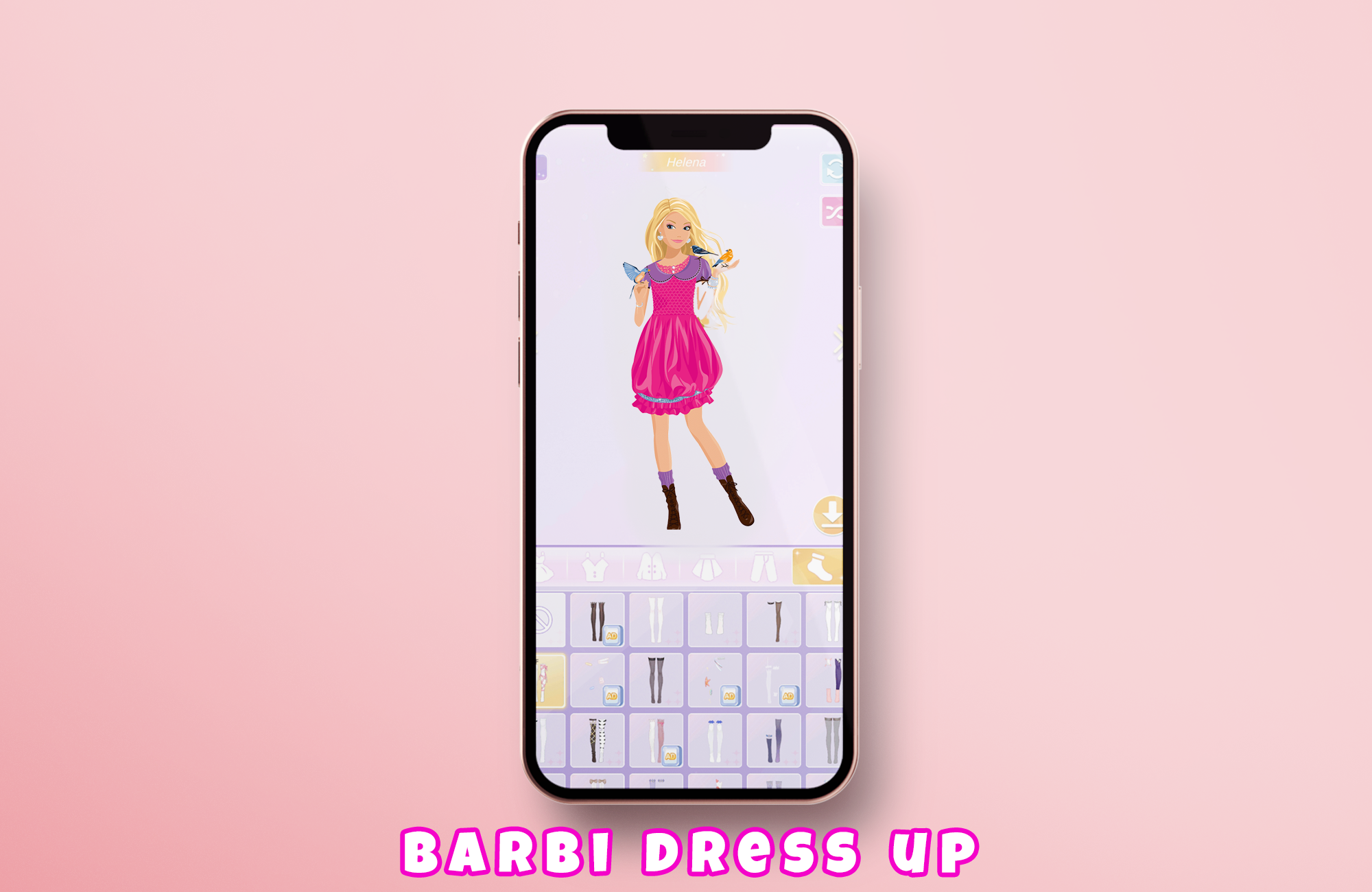 Barbie dress up online app