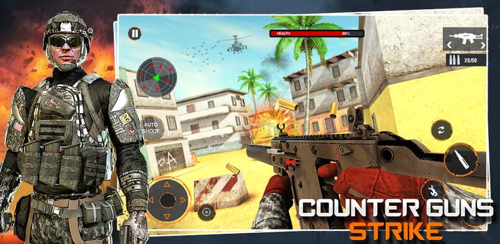 Banner of Counter guns strike: Offline 3D Gun Games 2021 
