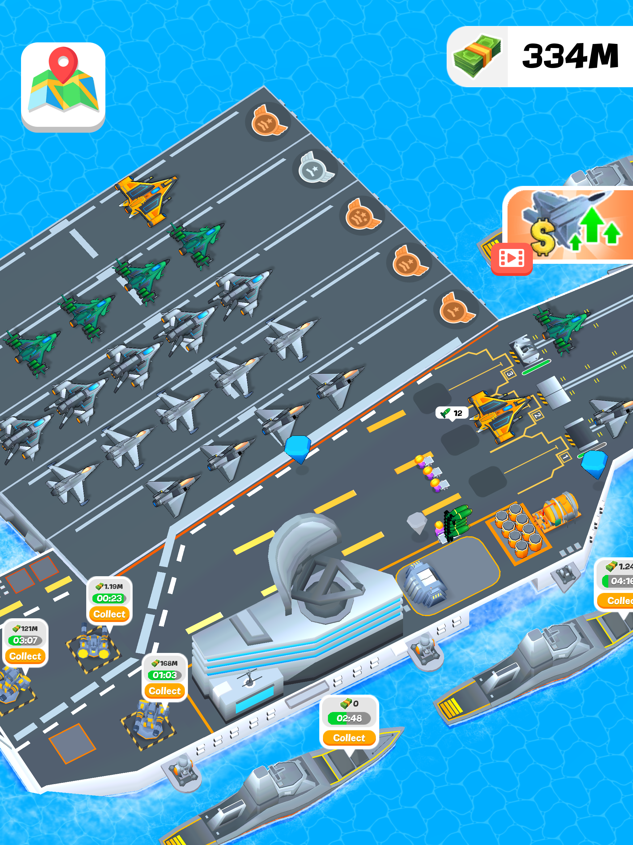 Screenshot of Idle Aircraft Carrier