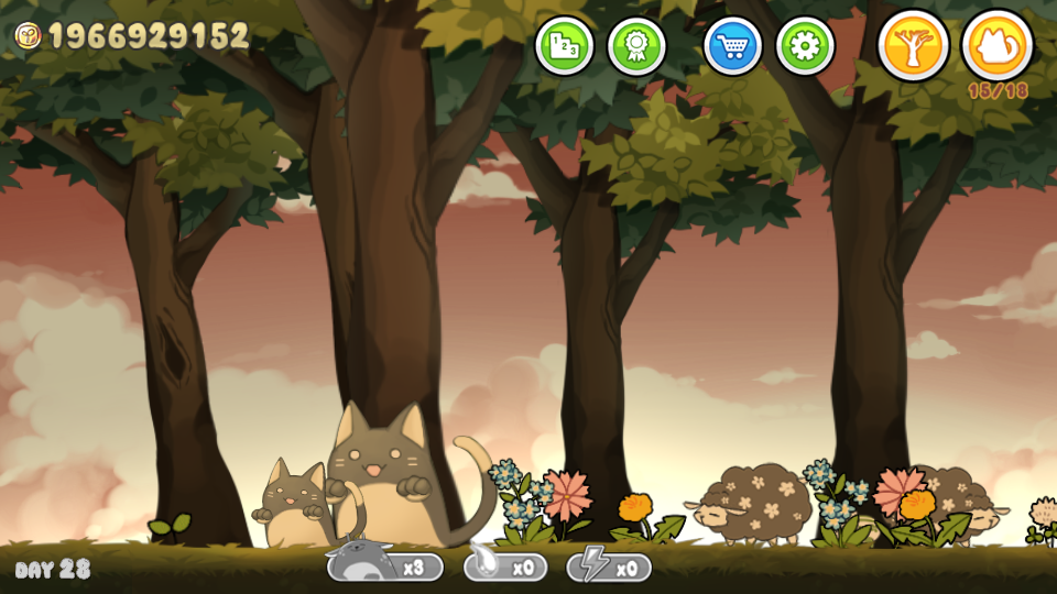 Cat in the woods Game Screenshot