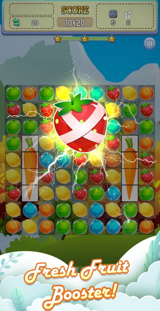 Fruit burst mania - Match 3 screenshot game