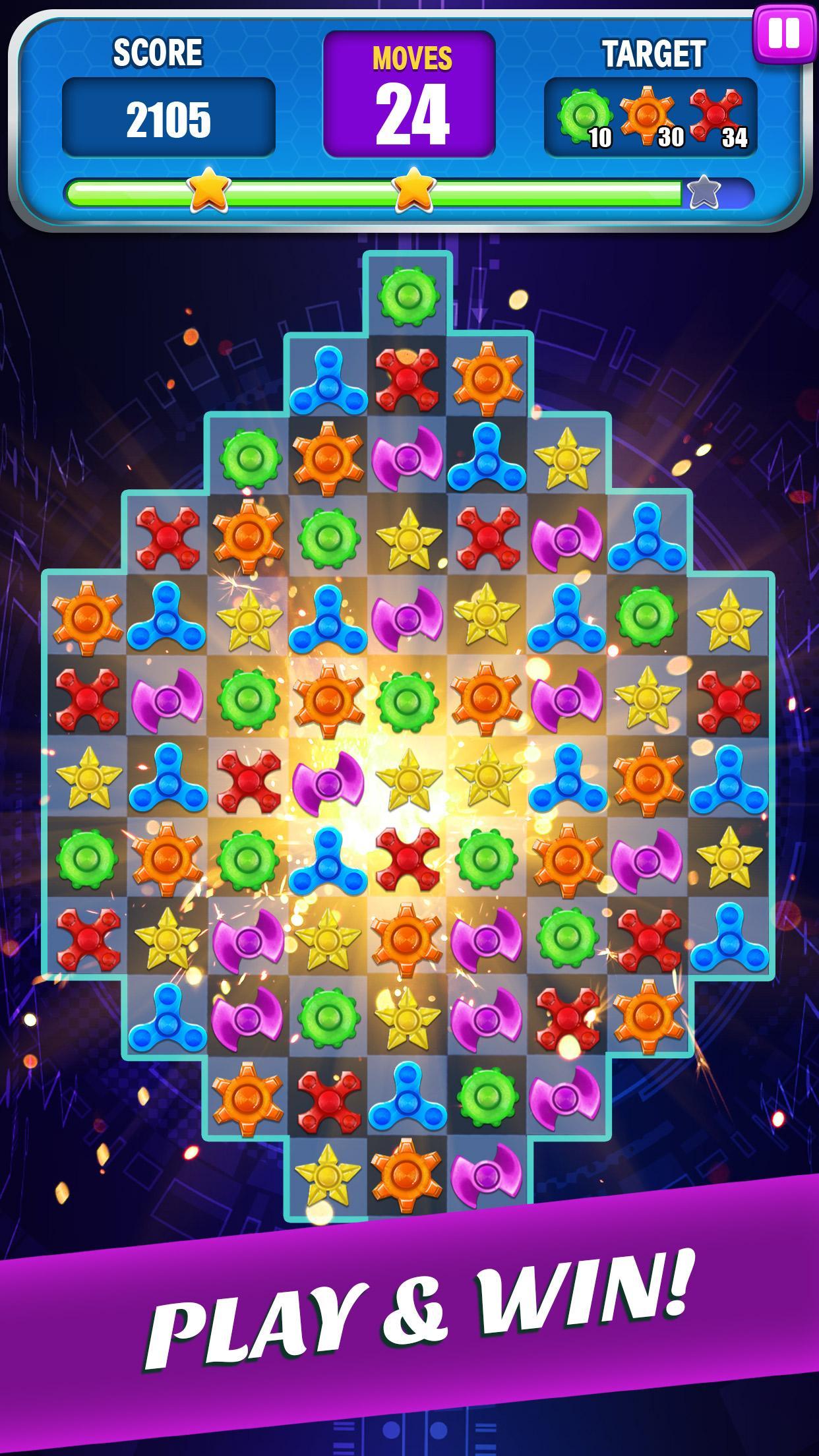 Spinner Smash - Fidget Match 3 Game Screenshot