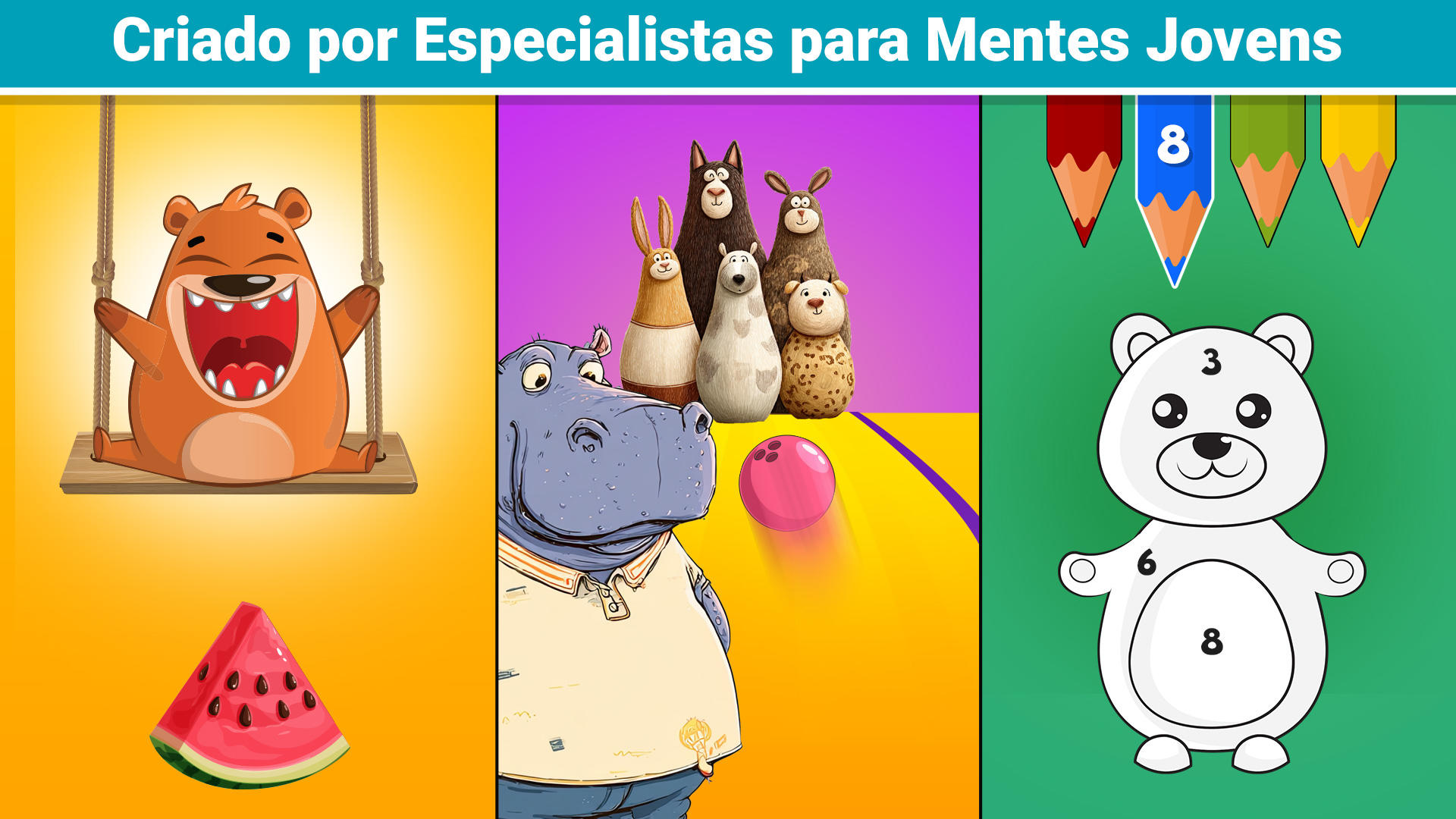 Captura de Tela do Jogo Animais puzzle Jogos Infantis