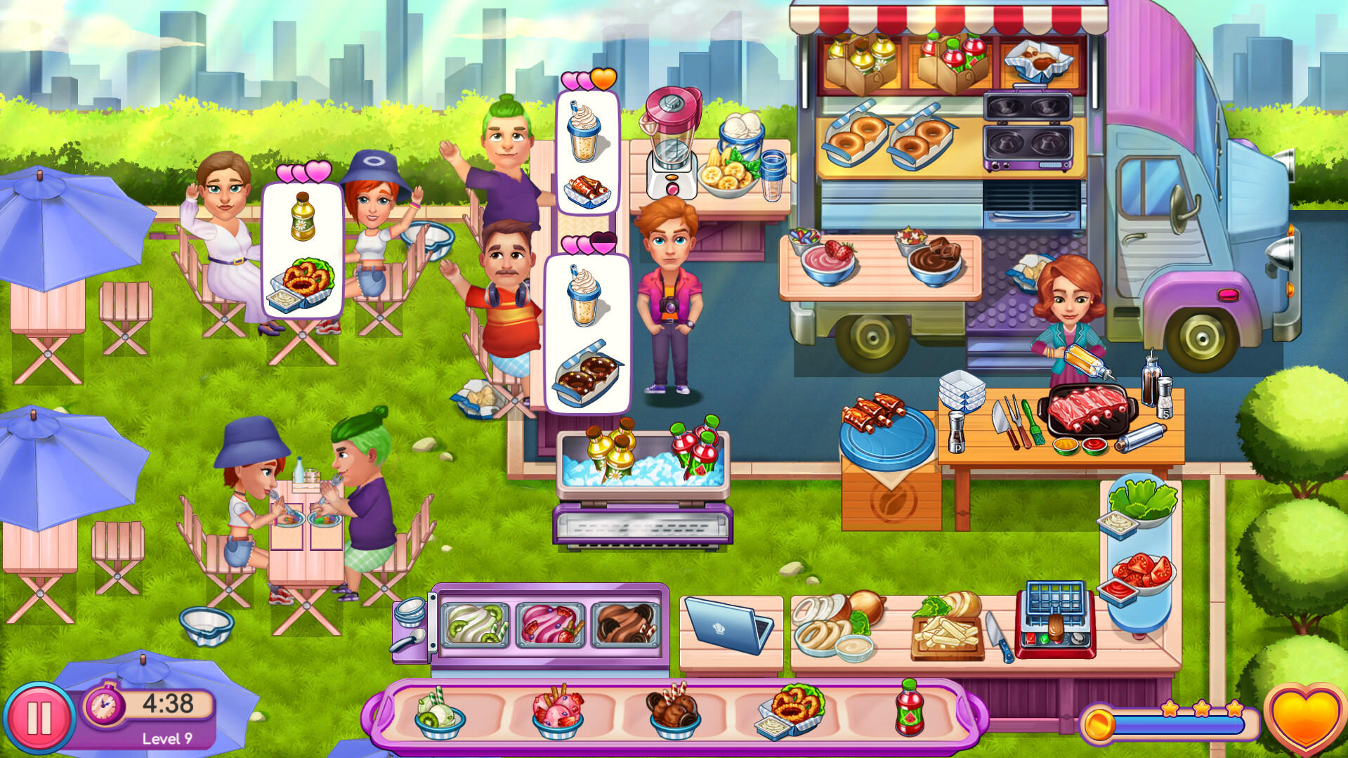 Claire's Cruisin' Cafe: Fest Frenzy Game Screenshot