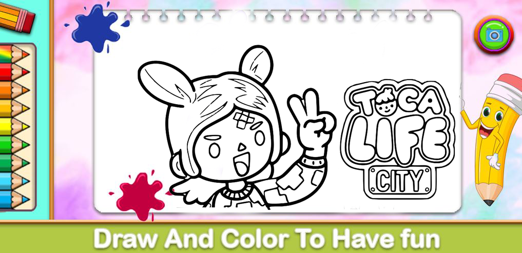 Toca Boca Coloring Game Game Screenshot