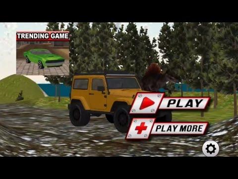 Captura de Tela do Vídeo de dinosaur jeep driving zone sim