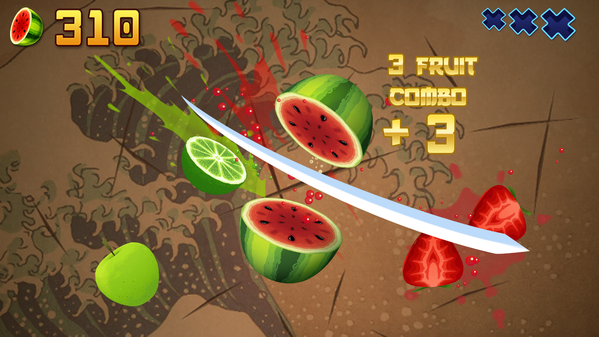 Fruit Ninja Classic Game Screenshot