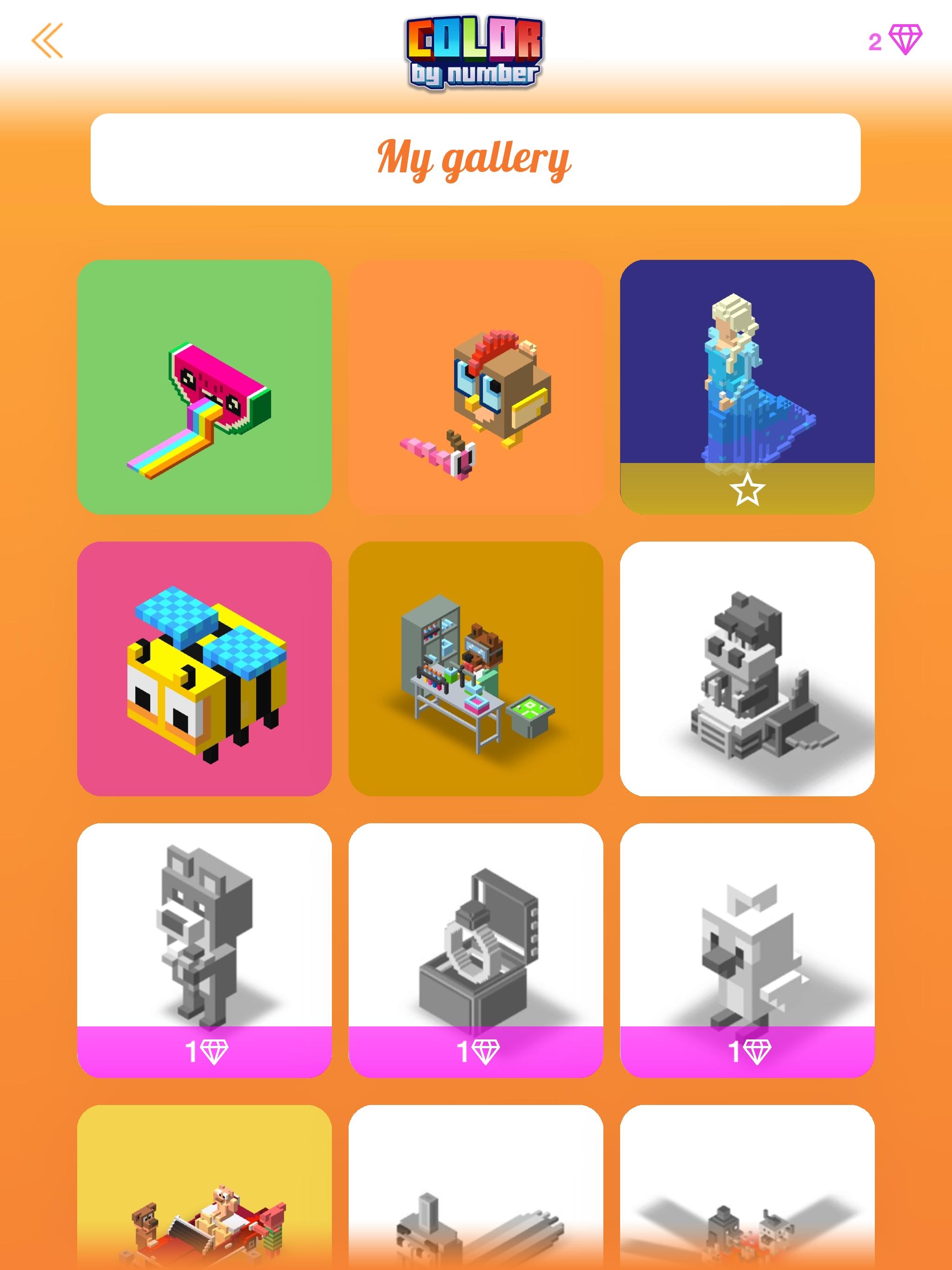 Color by Number - 3D Pixel Art 게임 스크린샷