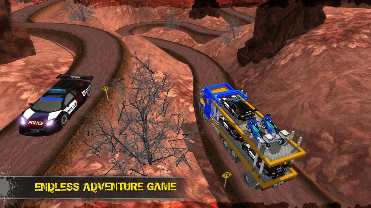 Off Road Police Transporter 3D Game Screenshot