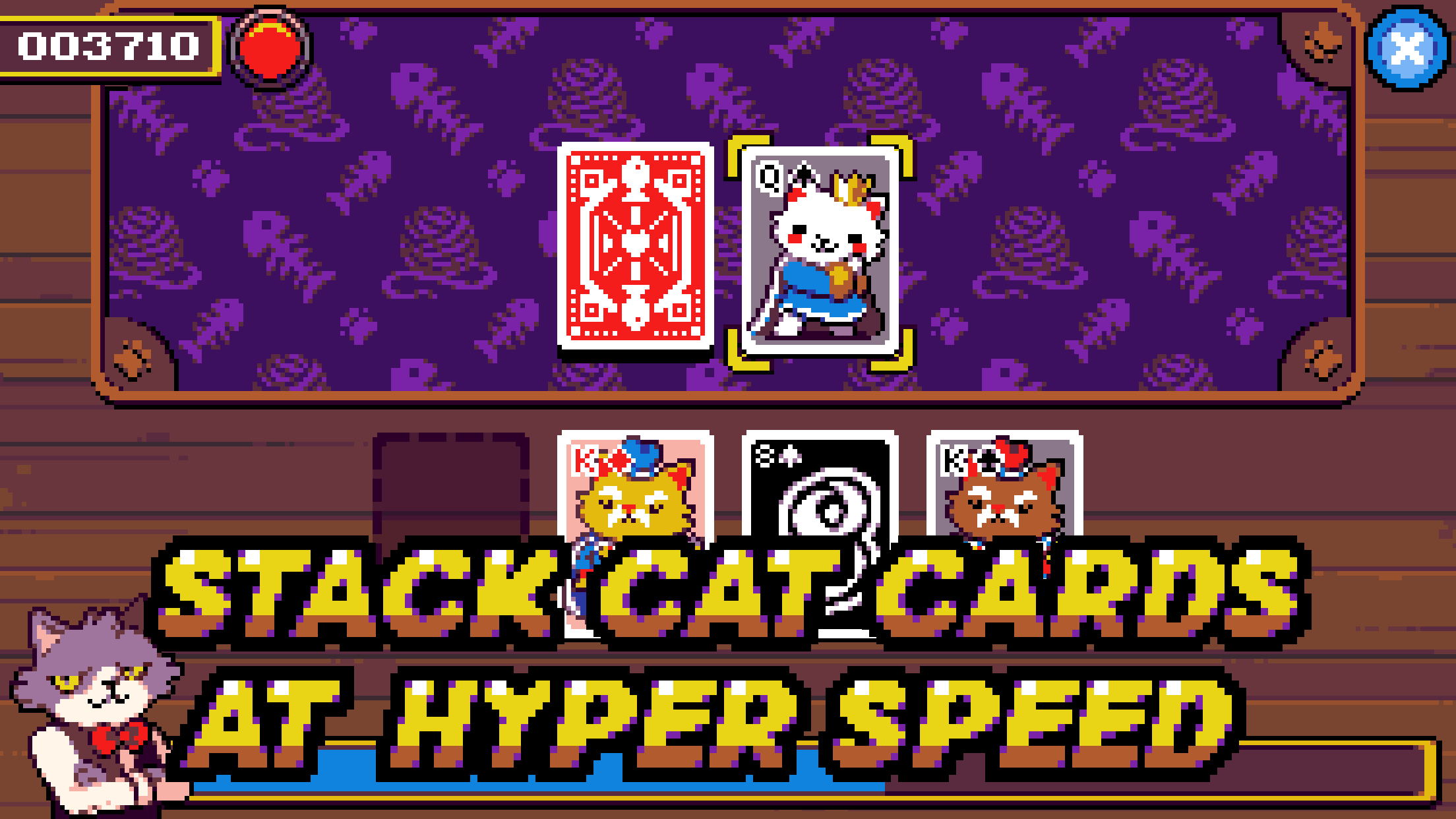 Screenshot 1 of Cat Stacks Fever：無盡的速度紙牌遊戲 1.1.2