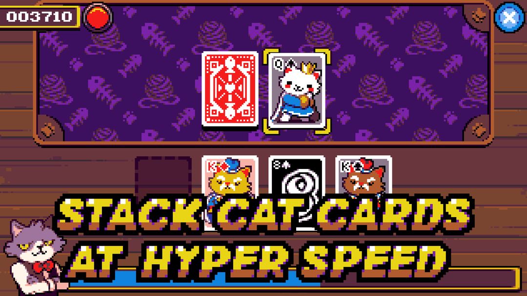 Cat Stacks Fever: endless speed card game 게임 스크린 샷