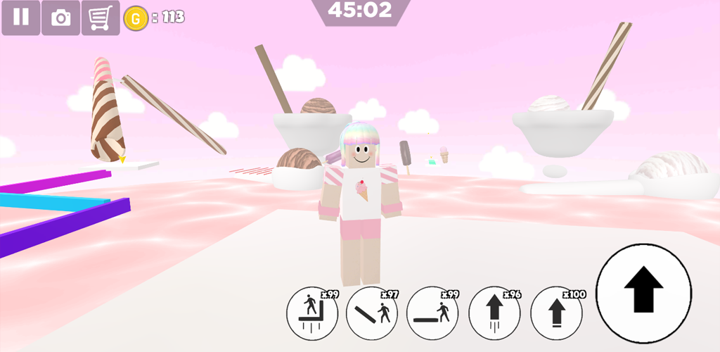 Ice cream swirl parkour girl ภาพหน้าจอเกม
