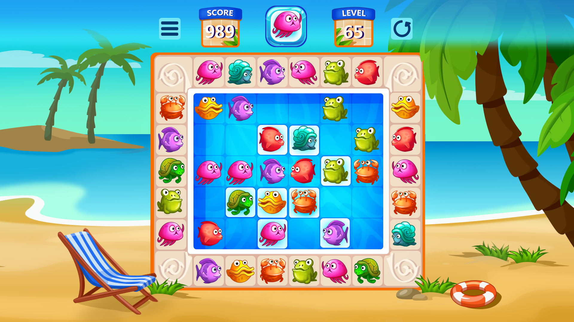 Aquatic Party Puzzle Game Screenshot