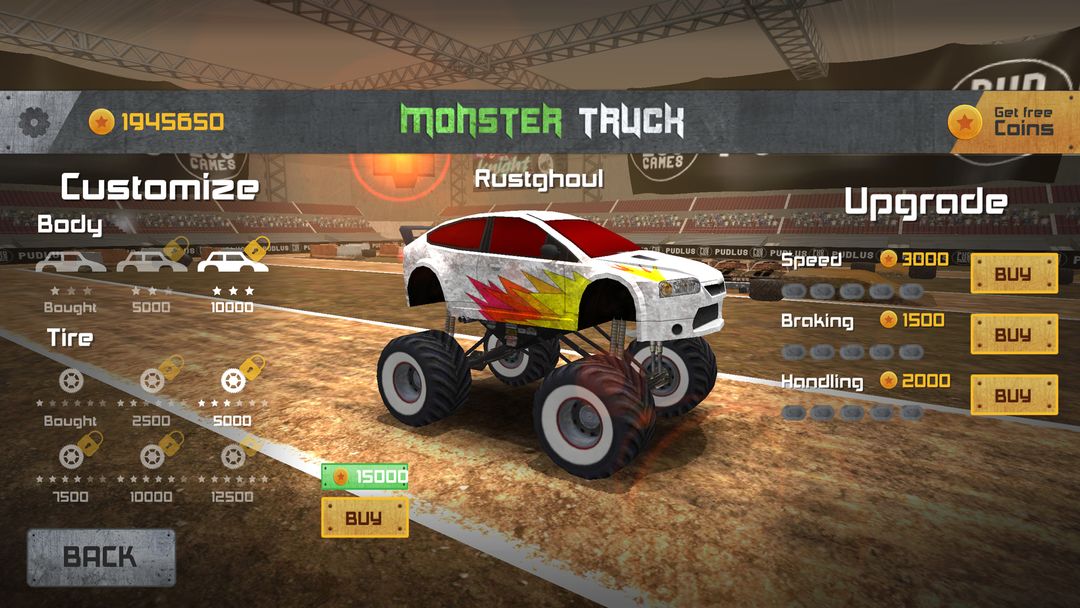Monster Truck Race 게임 스크린 샷