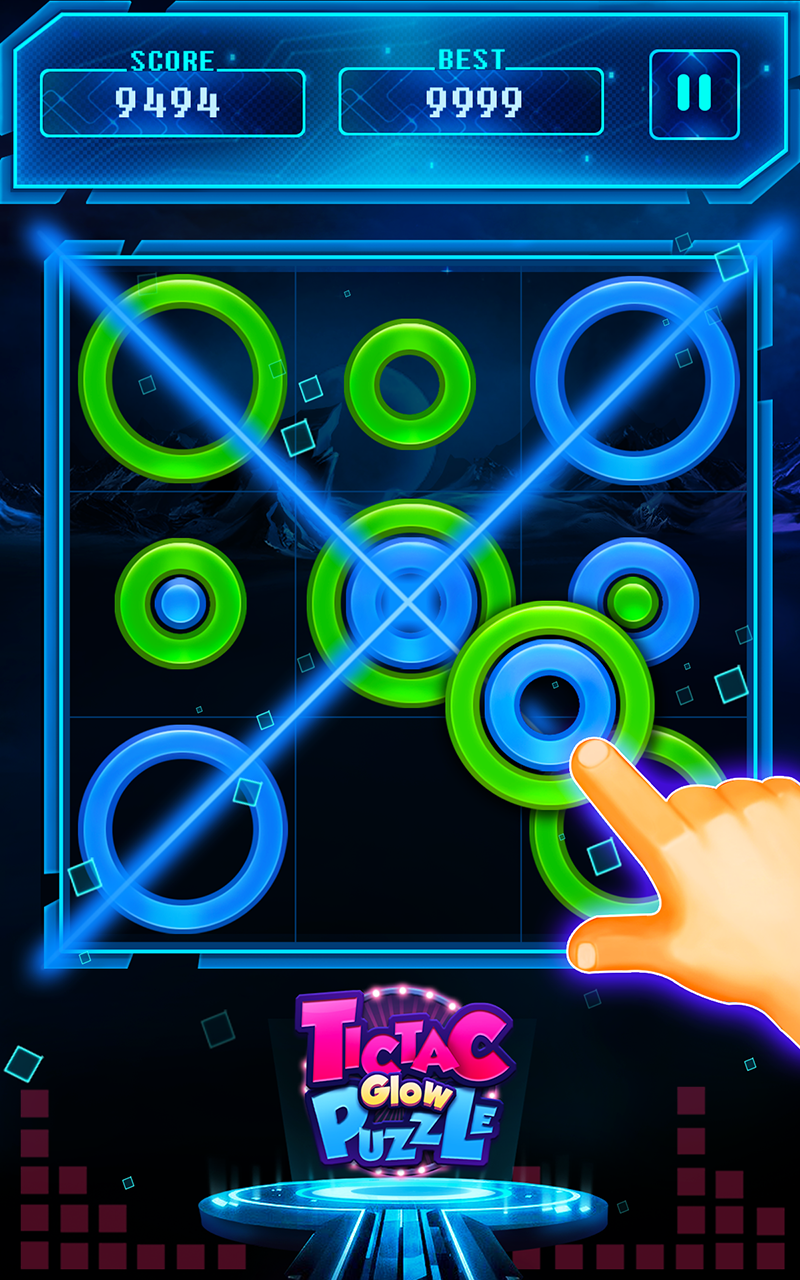 Screenshot 1 of Glow Puzzle Air Tictac - Permainan bulatan warna percuma 1.4