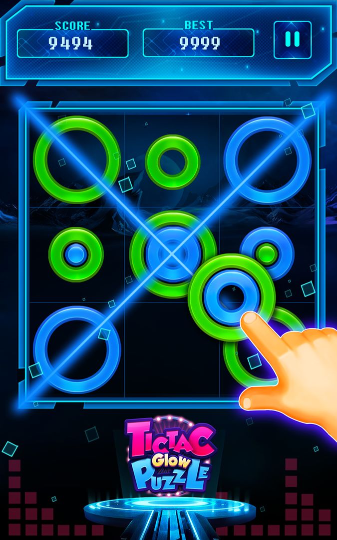 Glow Puzzle Air Tictac - Free color circle games screenshot game