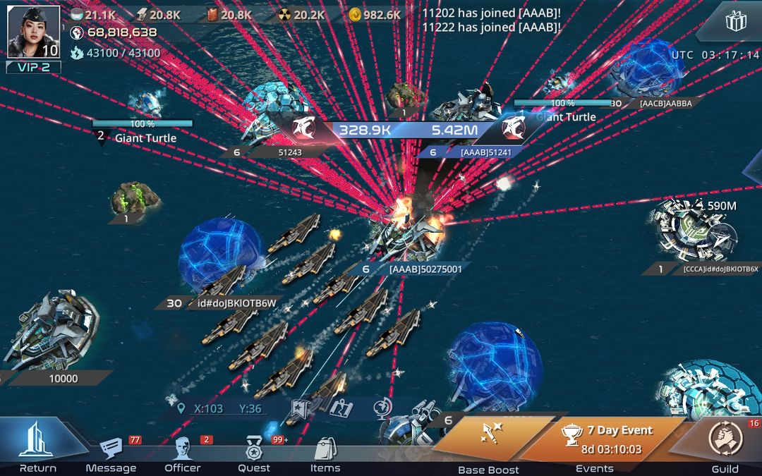 Sea Fortress - Epic War of Fleets 게임 스크린 샷
