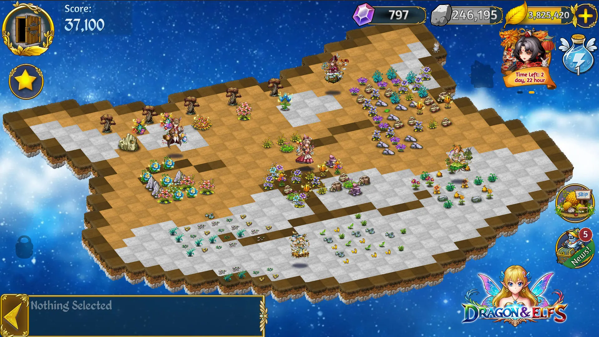 Dragon&Elfs - Five Merge World Game Screenshot