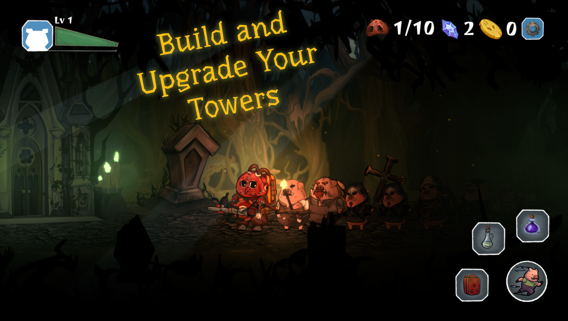Pigs Wars: Vampire Blood Moon Game Screenshot
